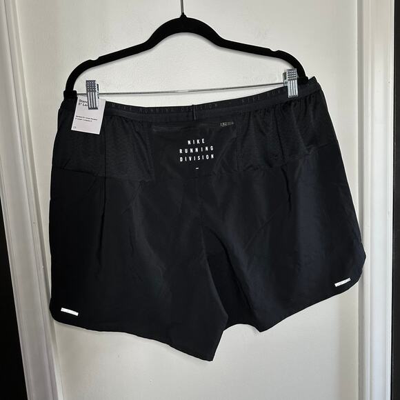 Nike Dri-FIT Stride Run Division 5 Inch Brief-Lined Shorts Black Men's XXL NWT - Picture 7 of 16